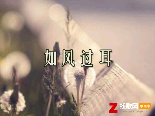 听耳边熙熙攘攘的声音如风什么歌，《如风过耳》歌曲介绍