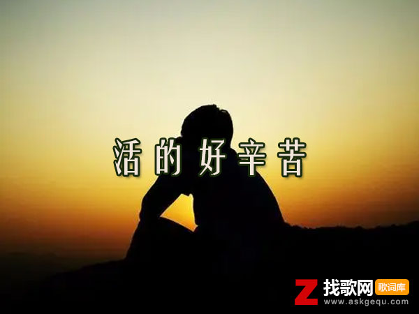 眼泪再也忍不住我终于放声大哭是什么歌，《活的好辛苦》歌曲介绍