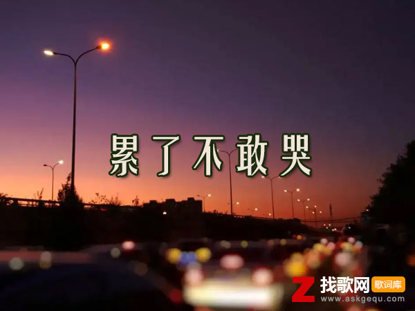 我累了不敢哭伤了不在乎是什么歌，《累了不敢哭》歌曲介绍