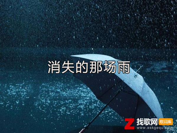 消失的那场雨