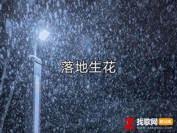 你看满天风雪在放肆的刮是什么歌，《落地生花》歌曲介绍